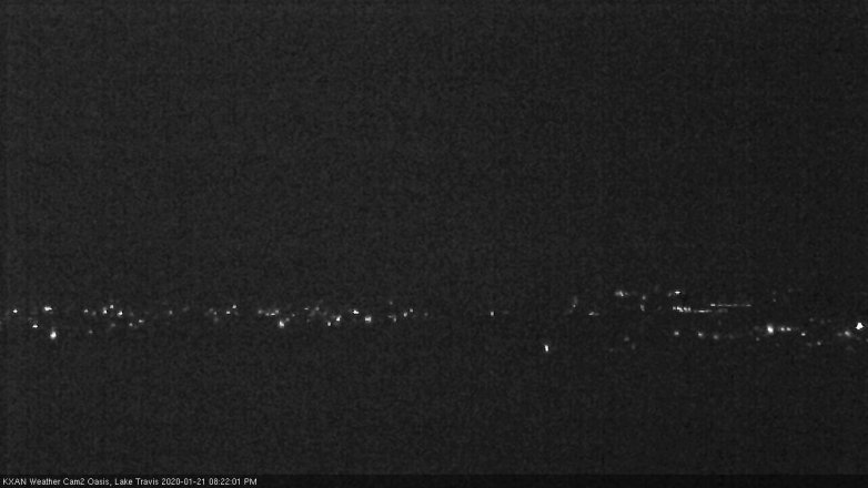Lake Travis webcam, January 21, 2020 8:25 PM CT