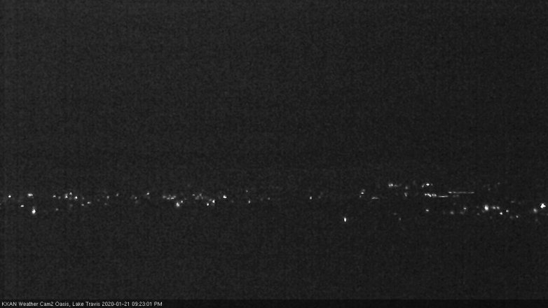Lake Travis webcam, January 21, 2020 9:25 PM CT