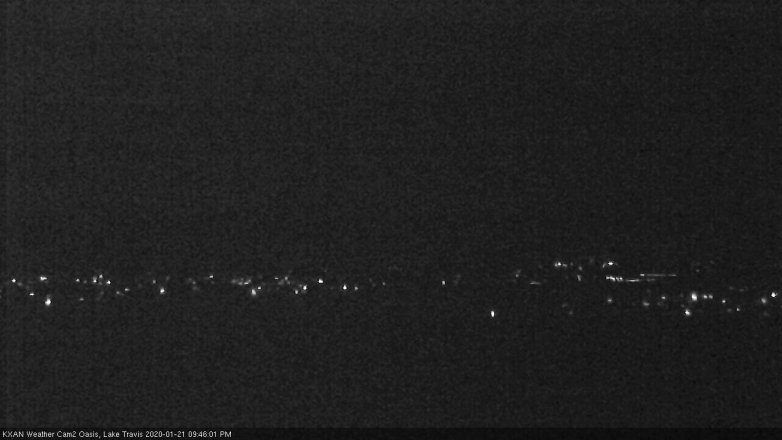 Lake Travis webcam, January 21, 2020 9:45 PM CT