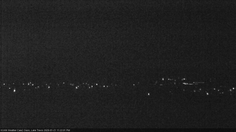 Lake Travis webcam, January 21, 2020 11:25 PM CT