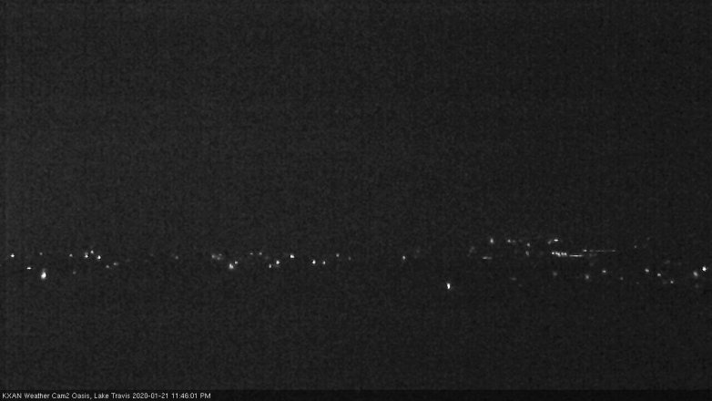 Lake Travis webcam, January 21, 2020 11:45 PM CT