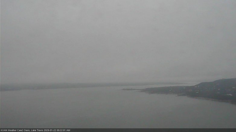 Lake Travis webcam, January 22, 2020 9:25 AM CT