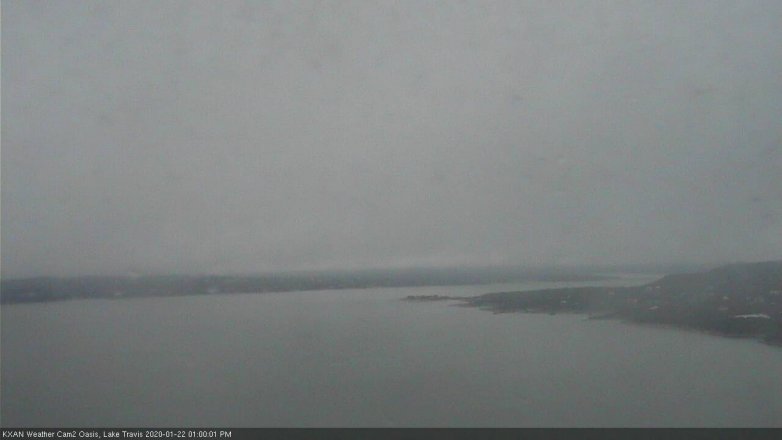 Lake Travis webcam, January 22, 2020 1:00 PM CT