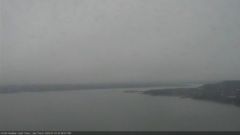 Lake Travis webcam, January 22, 2020 1:45 PM CT