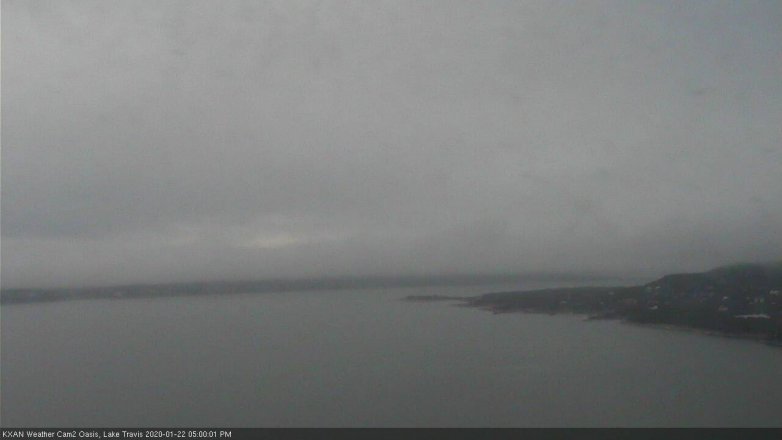 Lake Travis webcam, January 22, 2020 5:00 PM CT