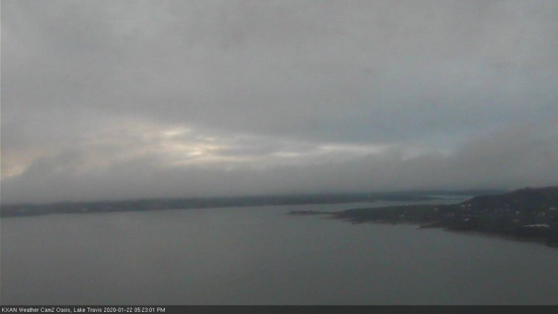 Lake Travis webcam, January 22, 2020 5:25 PM CT