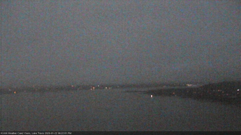 Lake Travis webcam, January 22, 2020 6:25 PM CT