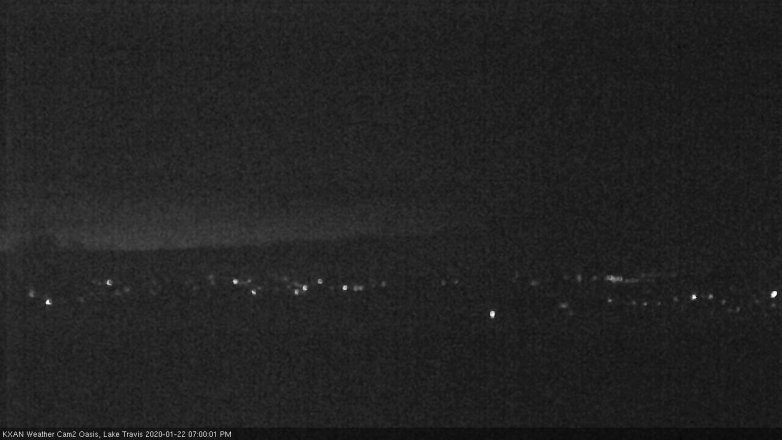 Lake Travis webcam, January 22, 2020 7:00 PM CT