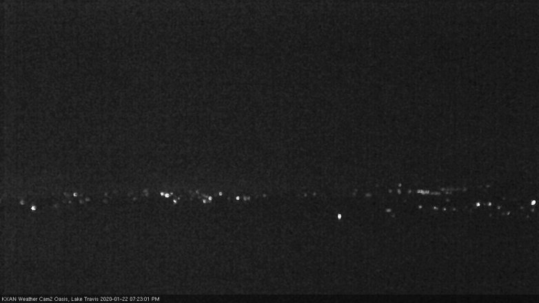 Lake Travis webcam, January 22, 2020 7:25 PM CT