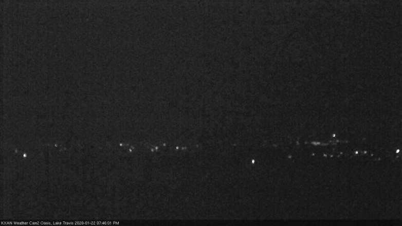 Lake Travis webcam, January 22, 2020 7:45 PM CT