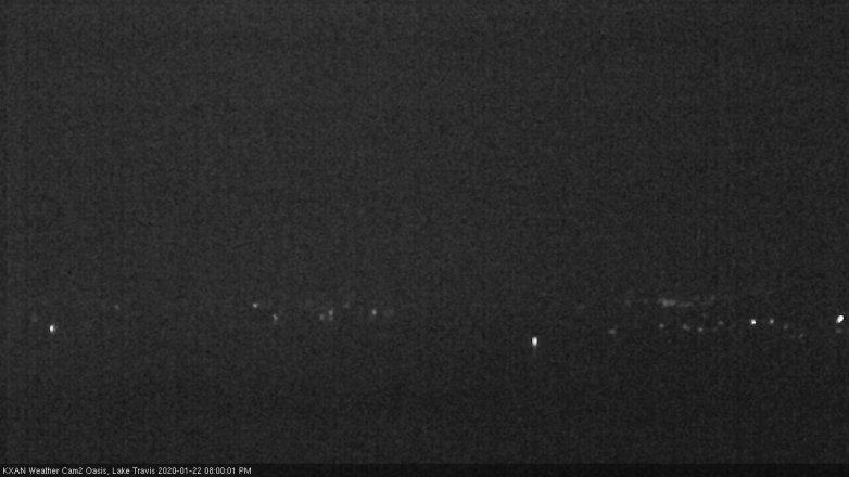Lake Travis webcam, January 22, 2020 8:00 PM CT