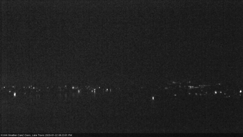 Lake Travis webcam, January 22, 2020 8:25 PM CT