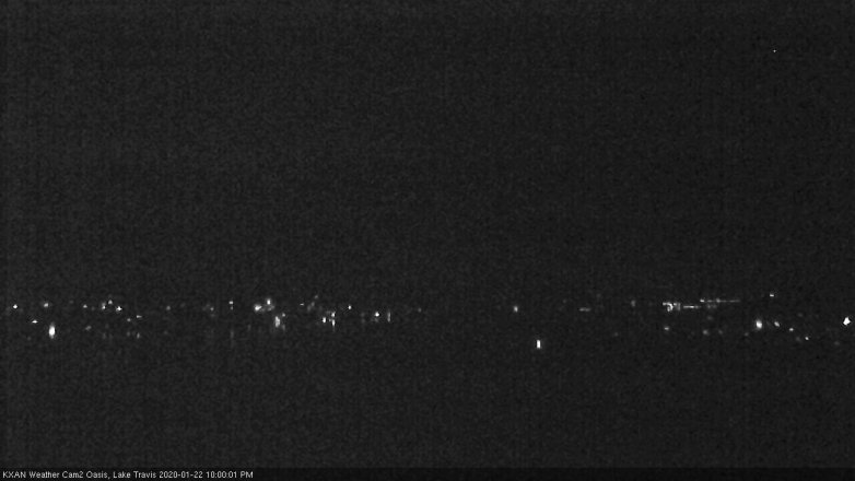 Lake Travis webcam, January 22, 2020 10:00 PM CT