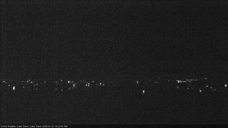 Lake Travis webcam, January 22, 2020 10:25 PM CT