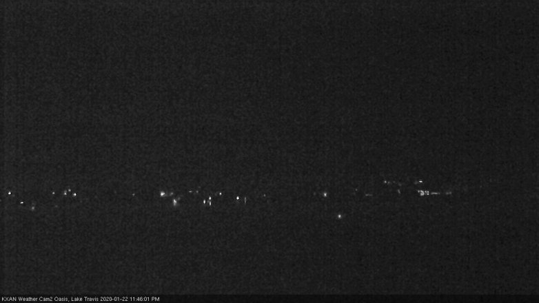 Lake Travis webcam, January 22, 2020 11:45 PM CT