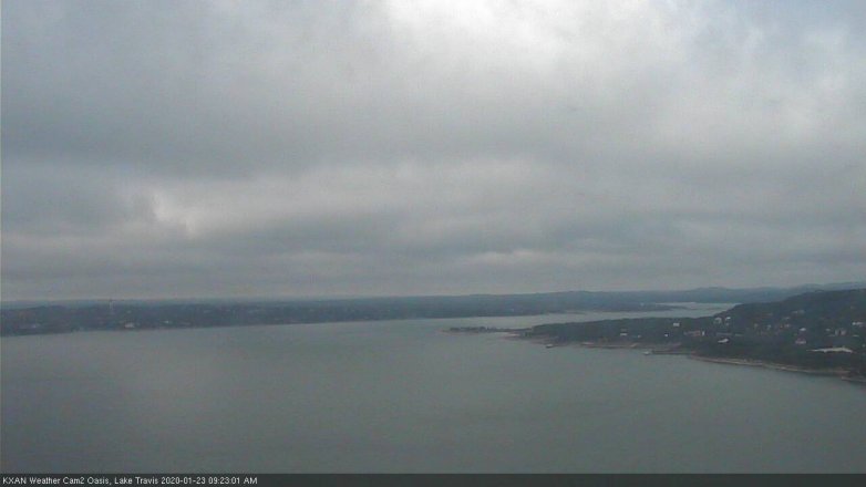 Lake Travis webcam, January 23, 2020 9:25 AM CT