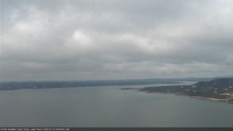Lake Travis webcam, January 23, 2020 9:45 AM CT