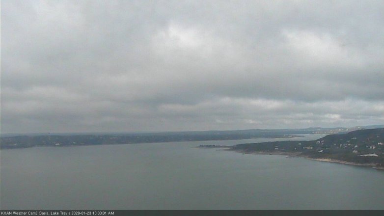 Lake Travis webcam, January 23, 2020 10:00 AM CT