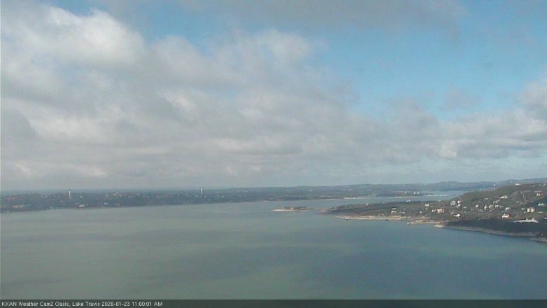 Lake Travis webcam, January 23, 2020 11:00 AM CT