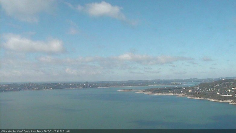 Lake Travis webcam, January 23, 2020 11:25 AM CT