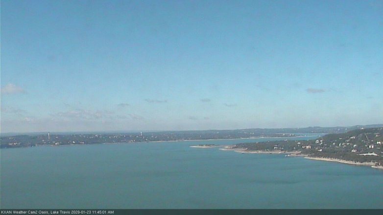Lake Travis webcam, January 23, 2020 11:45 AM CT