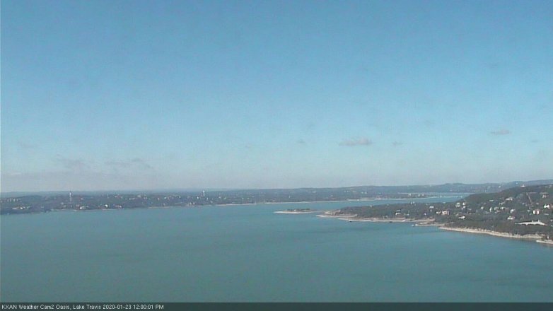 Lake Travis webcam, January 23, 2020 12:00 PM CT