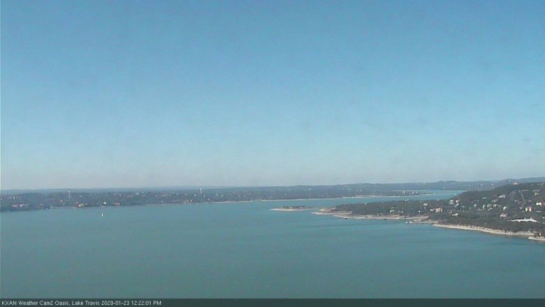 Lake Travis webcam, January 23, 2020 12:25 PM CT