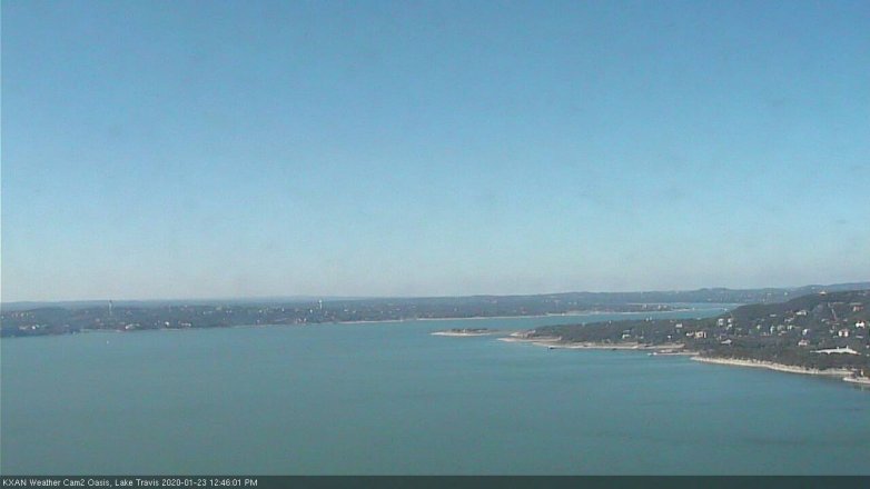 Lake Travis webcam, January 23, 2020 12:45 PM CT