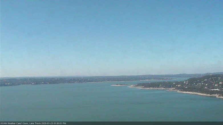 Lake Travis webcam, January 23, 2020 1:00 PM CT