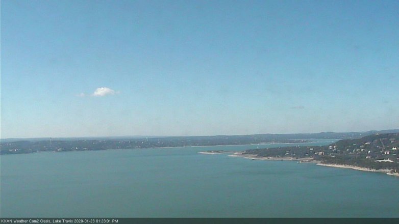 Lake Travis webcam, January 23, 2020 1:25 PM CT