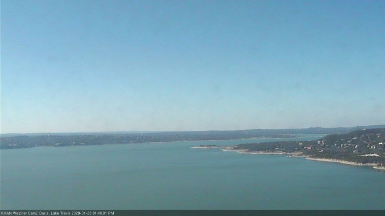 Lake Travis webcam, January 23, 2020 1:45 PM CT
