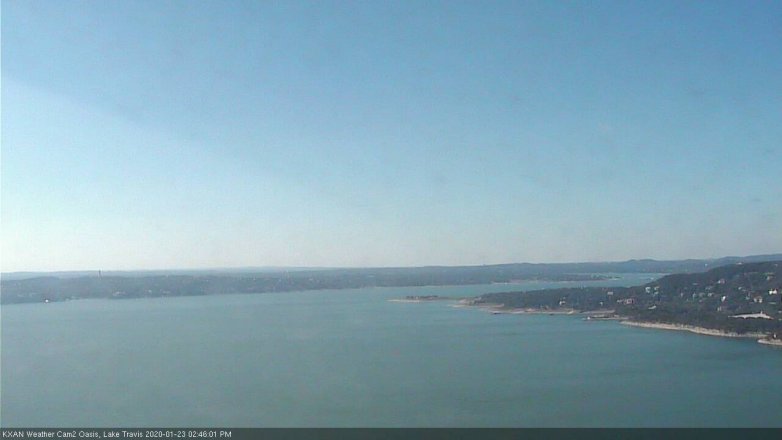 Lake Travis webcam, January 23, 2020 2:45 PM CT