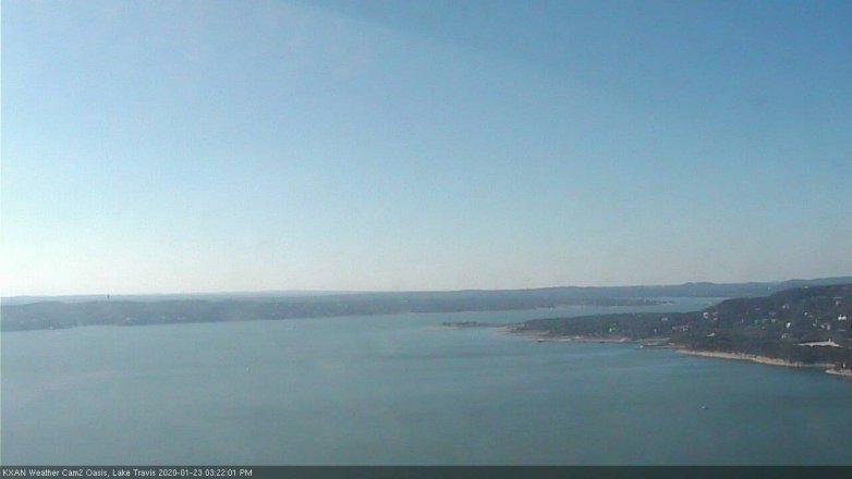Lake Travis webcam, January 23, 2020 3:25 PM CT