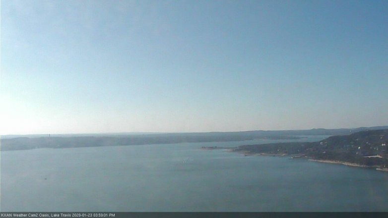 Lake Travis webcam, January 23, 2020 4:00 PM CT