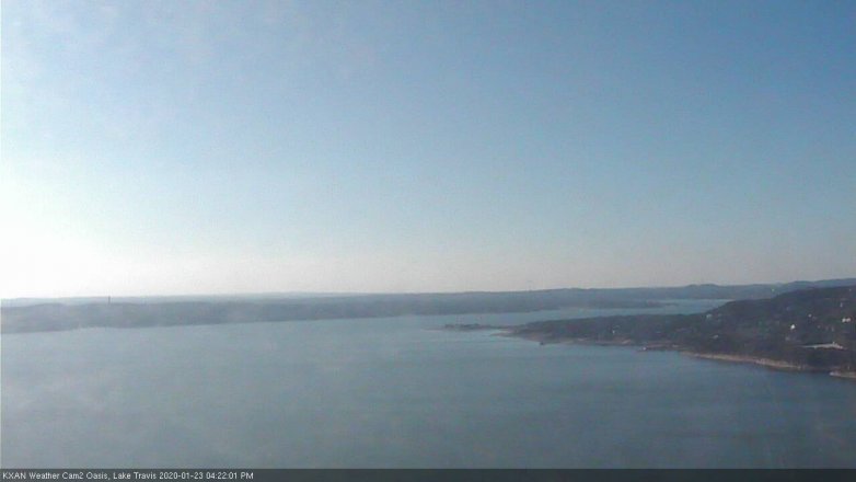Lake Travis webcam, January 23, 2020 4:25 PM CT