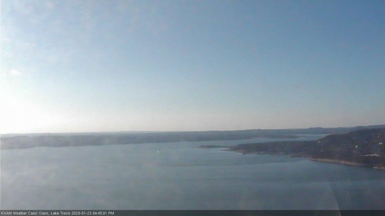 Lake Travis webcam, January 23, 2020 4:45 PM CT