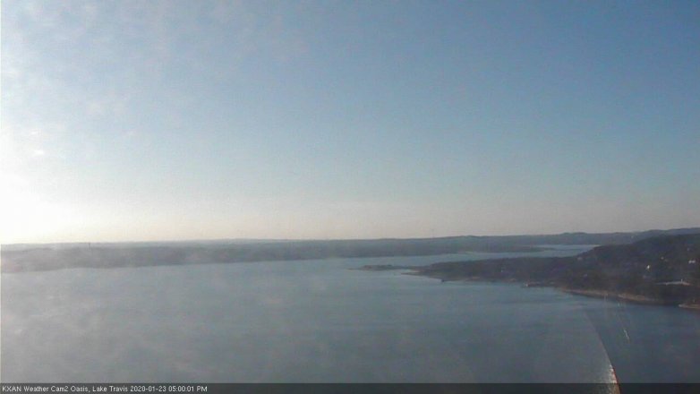 Lake Travis webcam, January 23, 2020 5:00 PM CT