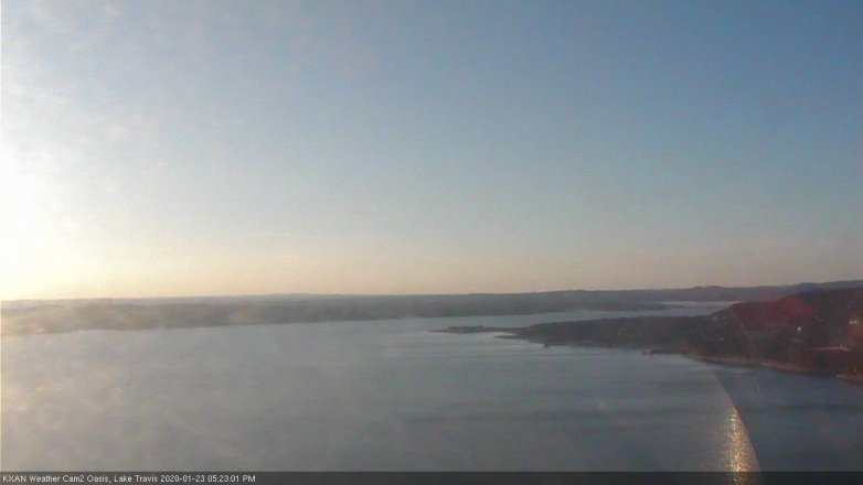 Lake Travis webcam, January 23, 2020 5:25 PM CT