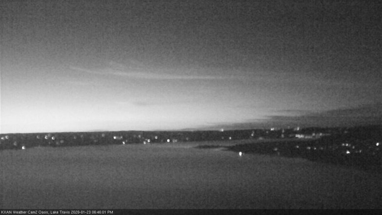 Lake Travis webcam, January 23, 2020 6:45 PM CT