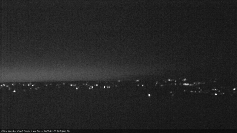 Lake Travis webcam, January 23, 2020 7:00 PM CT