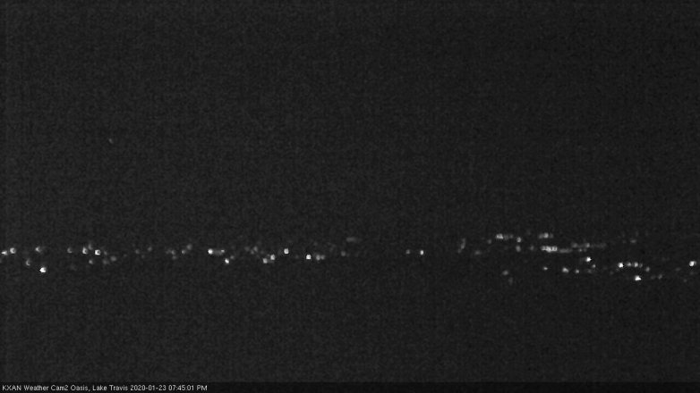 Lake Travis webcam, January 23, 2020 7:45 PM CT