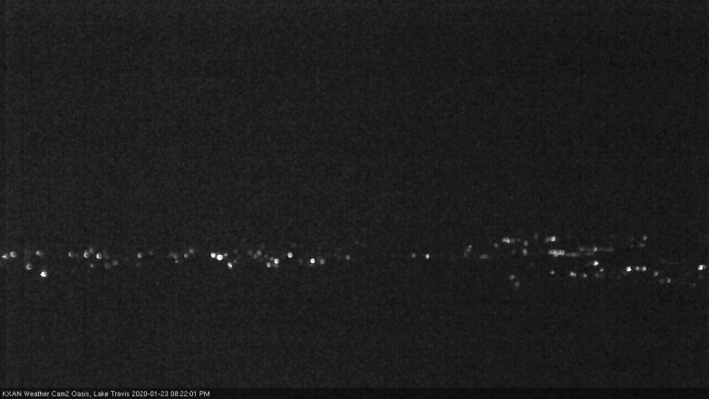 Lake Travis webcam, January 23, 2020 8:25 PM CT