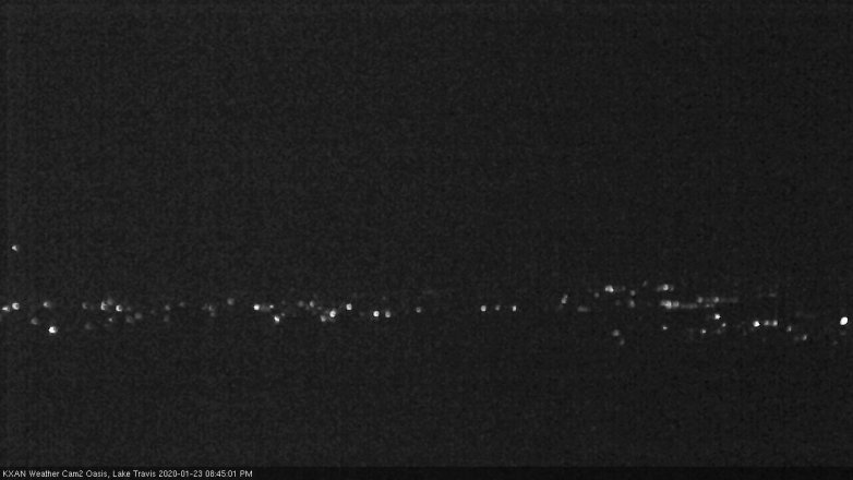 Lake Travis webcam, January 23, 2020 8:45 PM CT