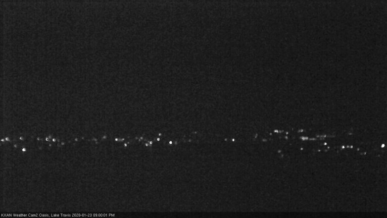 Lake Travis webcam, January 23, 2020 9:00 PM CT