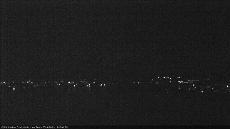 Lake Travis webcam, January 23, 2020 10:00 PM CT