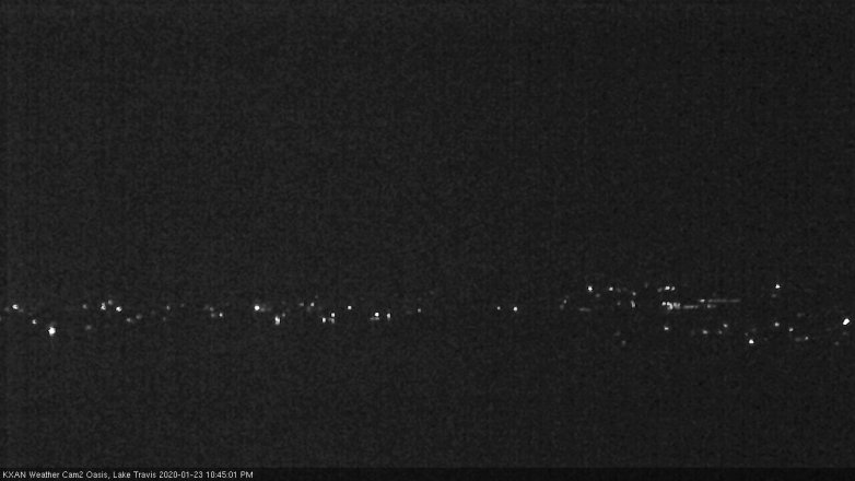 Lake Travis webcam, January 23, 2020 10:45 PM CT