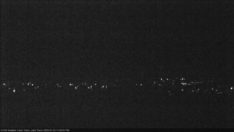 Lake Travis webcam, January 23, 2020 11:00 PM CT