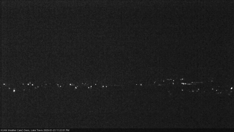 Lake Travis webcam, January 23, 2020 11:25 PM CT