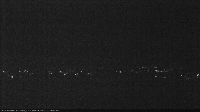 Lake Travis webcam, January 23, 2020 11:45 PM CT