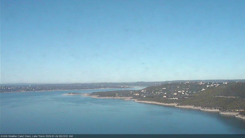 Lake Travis webcam, January 24, 2020 9:25 AM CT